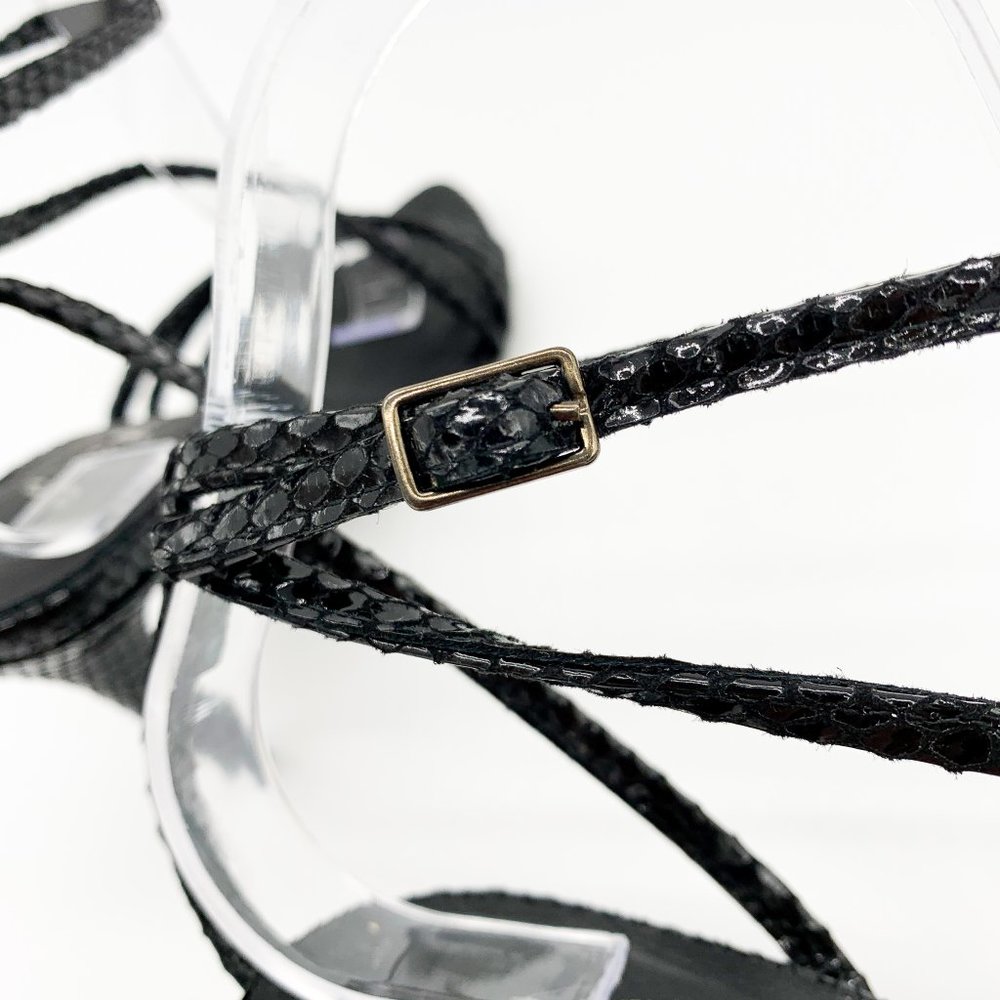 FREE PEOPLE Patent Python Print Strappy Sandals - Picture 9 of 10